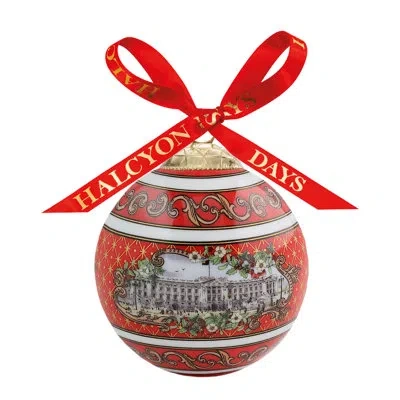 Halcyon Days Ornaments  No Pattern Ball Ornament In Red;gold