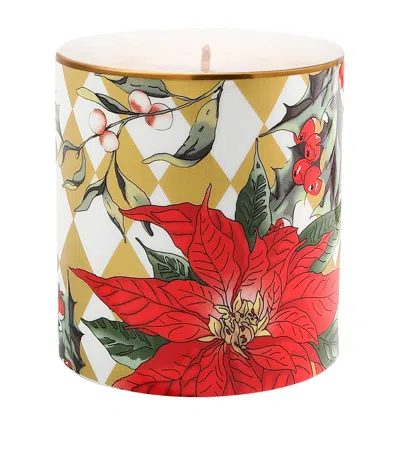 Halcyon Days Paterre Poinsettia Cinnamon And Orange Candle