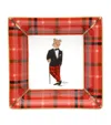 Halcyon Days Hal The Bear Square Tray In Red