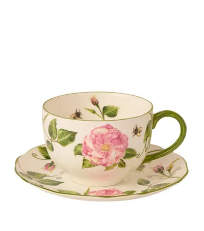 Halcyon Days The King's Rose Teacup And Saucer In Pink