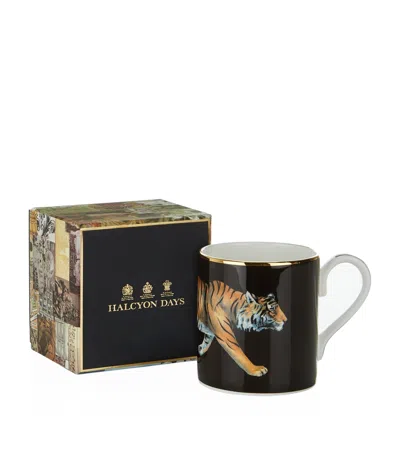 Halcyon Days Tiger Mug In Black