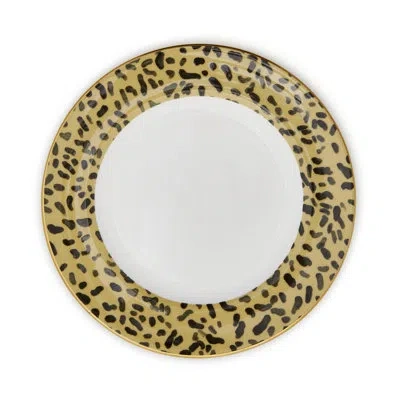 Halcyon Days Tr - Leopard - 6" Plate In Black;brown;white