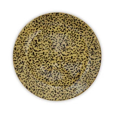 Halcyon Days Tr - Leopard - 8" Plate In Black;brown;white