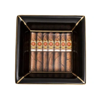 Halcyon Days Trays Bone China Tray In Brown;black