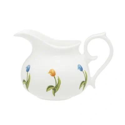 Halcyon Days Tulip Creamer Bowl In Blue;white;green