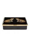 Halcyon Days Twin Leopards Enamel Box In Black