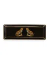 Halcyon Days Twin Leopards Rectangular Tray In Black