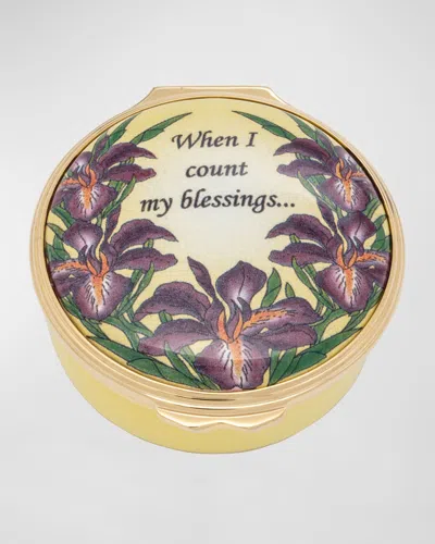 Halcyon Days When I Count My Blessings Enamel Box In Multi
