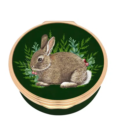 Halcyon Days Woodland Wildlife Rabbit Enamel Box