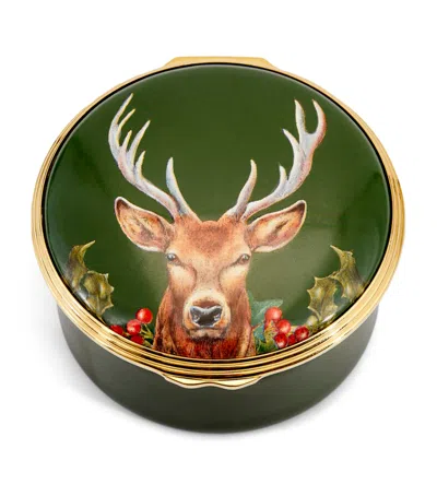 Halcyon Days Woodland Wildlife Stag Christmas Tree Musical Box
