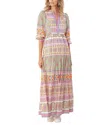 Hale Bob 3/4 Sleeve Maxi Dress