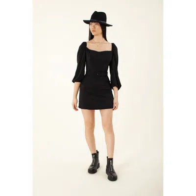 Hale Bob Adonis Solid Jersey Mini Dress In Black