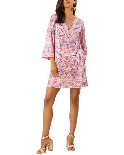 Hale Bob Aila Long Sleeve Dress In Pink