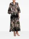 Hale Bob Alanna Floral-print Maxi Dress In Black