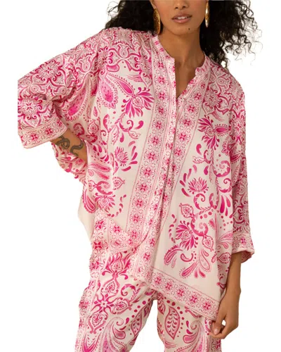 Hale Bob Aleena Silk-blend Blouse In Multi