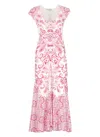 Hale Bob Floral Pattern Maxi Dress