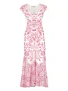Hale Bob Floral Pattern Maxi Dress In Multi