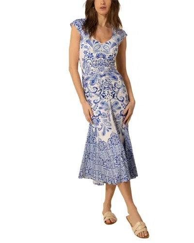 Hale Bob Alia Midi Dress In Blue