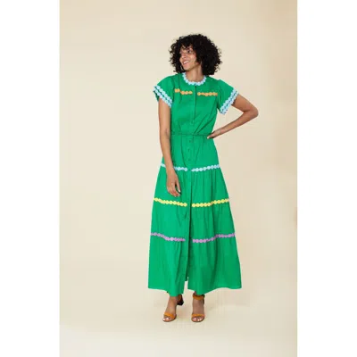 Hale Bob Alira Solid Maxi Dress In Green