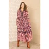 Hale Bob Alisson Chiffon Maxi Dress In Pink