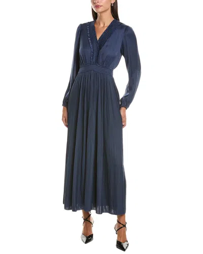 Hale Bob Alisson Long Sleeve Maxi Dress In Blue