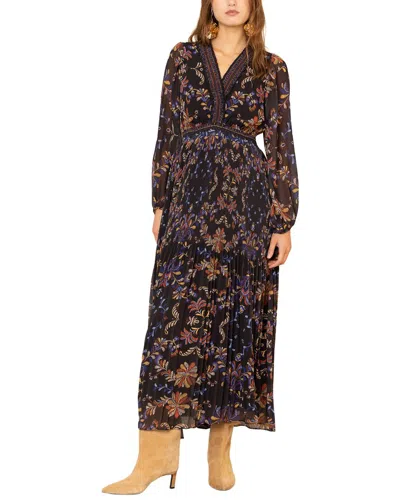 Hale Bob Alisson Long Sleeve Maxi Dress In Brown