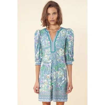 Hale Bob Allegra Jersey Dress Beaded In Blue