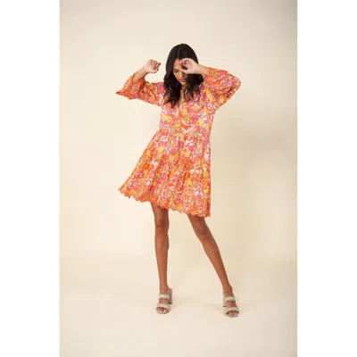 Hale Bob Amaryllis Embroidered Eyelet Dress In Multi