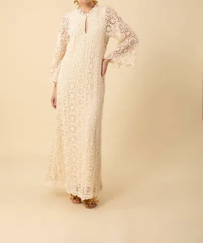 Hale Bob Amirah Crochet Dress In Beige