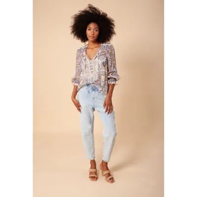 Hale Bob Amity Georgette Top In Brown