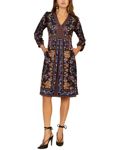Hale Bob Angelique Long Sleeve Mini Dress In Multi