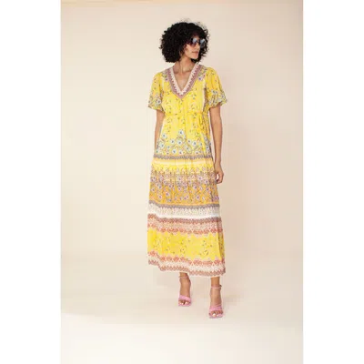 Hale Bob Annis Maxi Dress *beaded* In Yellow