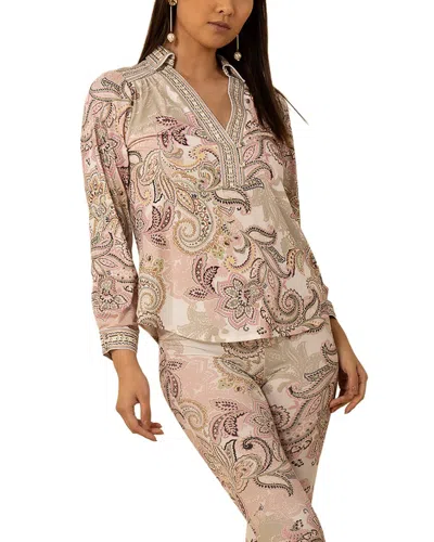Hale Bob Anya Blouse In Neutral