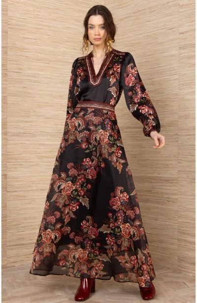 Hale Bob Araceli Organza Skirt In Black