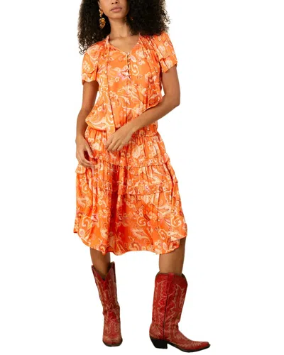 Hale Bob Ariyah Dress In Orange