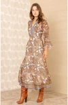 Hale Bob Artemis Organza Maxi Dress In Multi