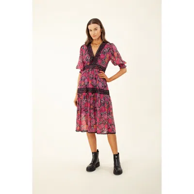 Hale Bob Aspasia Midi Dress In Multi