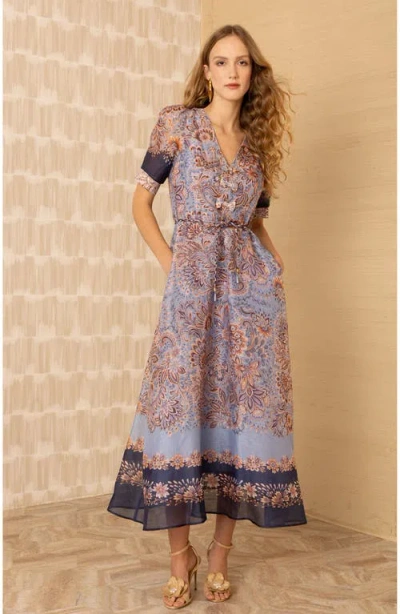 Hale Bob Aubrie Organza Maxi Dress In Multi