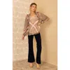 Hale Bob August Chiffon Top In Brown