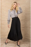 Hale Bob Ayleen Charmeuse Skirt In Black