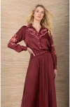 Hale Bob Ayleen Charmeuse Skirt In Brown