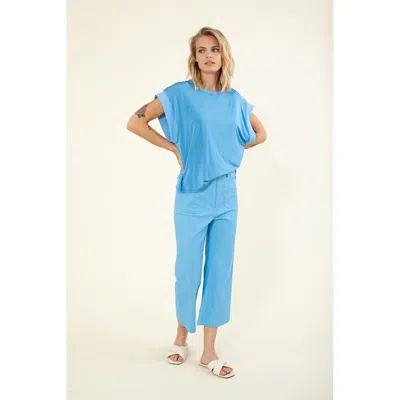 Hale Bob Azalea Solid Top In Blue