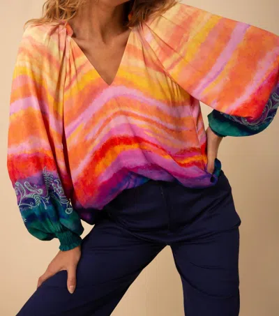 Hale Bob Bailey Top In Coral In Pink