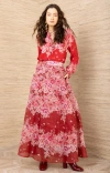 Hale Bob Baylor Organza Skirt In Red