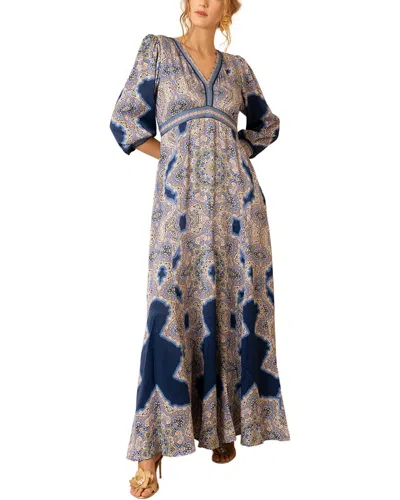 Hale Bob Belen Maxi Dress In Blue
