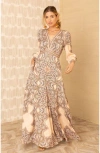 Hale Bob Belen Satin Maxi Dress In Multi