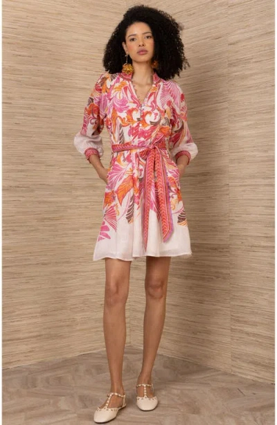 Hale Bob Belize Linen Dress In Multi