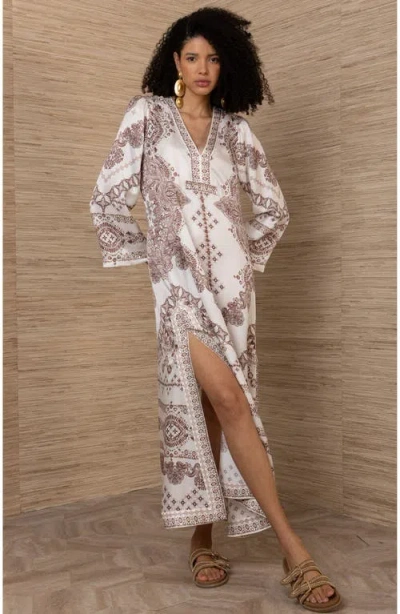 Hale Bob Bridie Charmeuse Dress In Brown