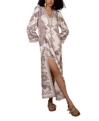 Hale Bob Bridie Charmeuse Dress In Brown