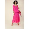 Hale Bob Brittany Solid Smocked Top In Pink